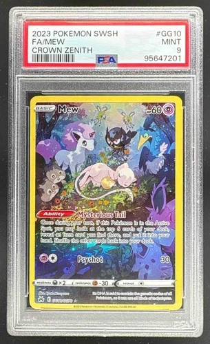 7201 Mew 2023 Pokemon Sword & Shield Crown Zenith #GG10 Galarian Gallery PSA 9