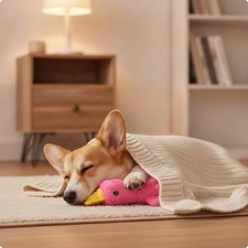 Pl&uuml;sch-Ente weich Hundespielzeug mit Pl&uuml;schente pl&uuml;schig f&uuml;r Hundekorb, Welpen