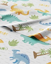 Kids Full Size Colorful Dinosaur Bed Sheets - 4 Piece Dinosaur Sheet Set - Di...
