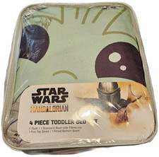 MANDALORIAN GROGU Star Wars Toddler 4 Piece Bed Set Disney NEW
