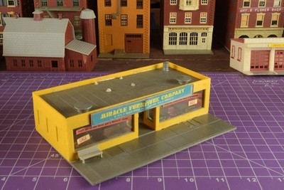 HO Miracle Furniture Company, seating area, clocks, couchs/sidewalk elevator QRS