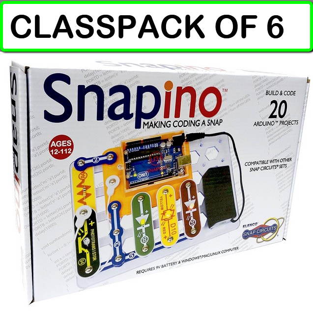  6 PACK SNAPINO Snap Circuits Open Source Coding Arduino Compatible Technology EBay
