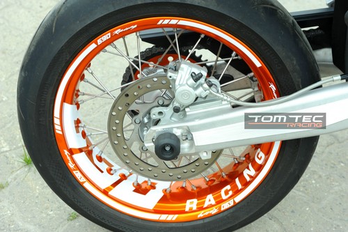Felgenaufkleber Supermoto Radsatz Felgen KTM SMC 690 SMC-R LC4 EXC 450 500 SX-f - Bild 4 von 11