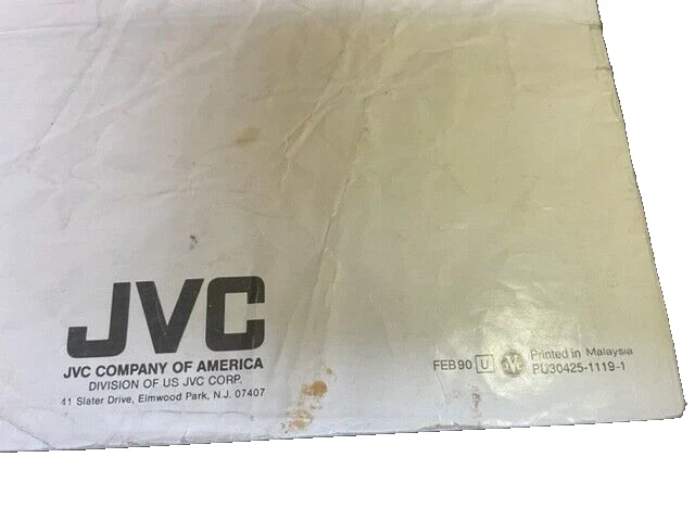 JVC VCR Manual HR D55OU VHS VCR Vintage Manual 1990 Complete Video Cassette Reco - Image 4 of 4