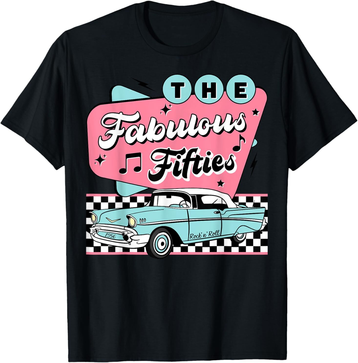 1950s Rockabilly Vintage Sock Hop T-Shirt for Men & Women