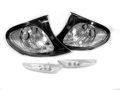 DEPO Euro Style Clear Corner + Side Marker Light For 02-05 BMW E46 4D/5D