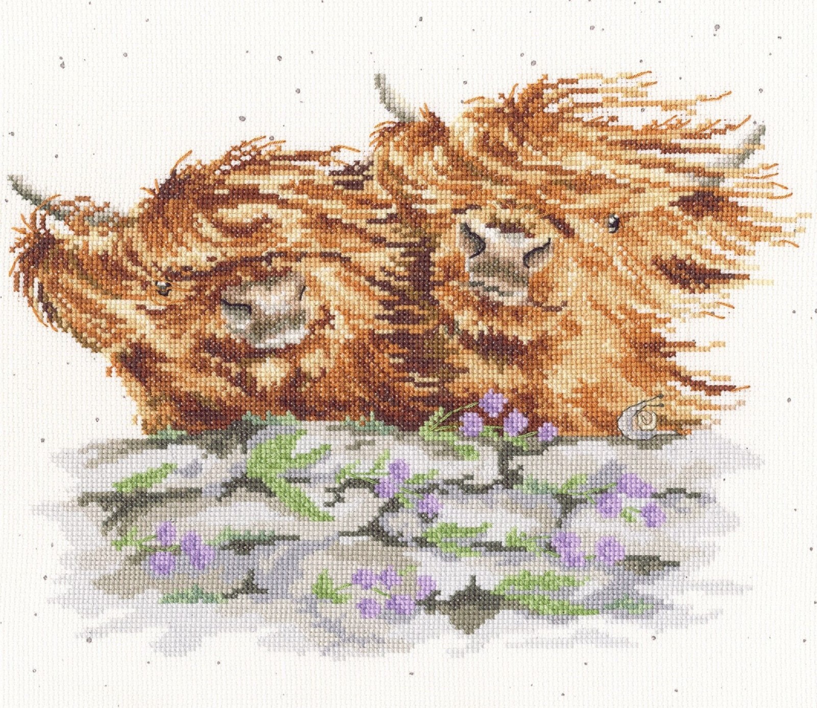 Bothy Threads XHD142 Wrendale Designs Blown Away - Cows Counted Cross Stitch Kit