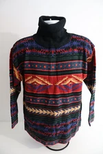 Vintage Maria Chietti Turtleneck Jumper Multicolor Pattern Size One Size