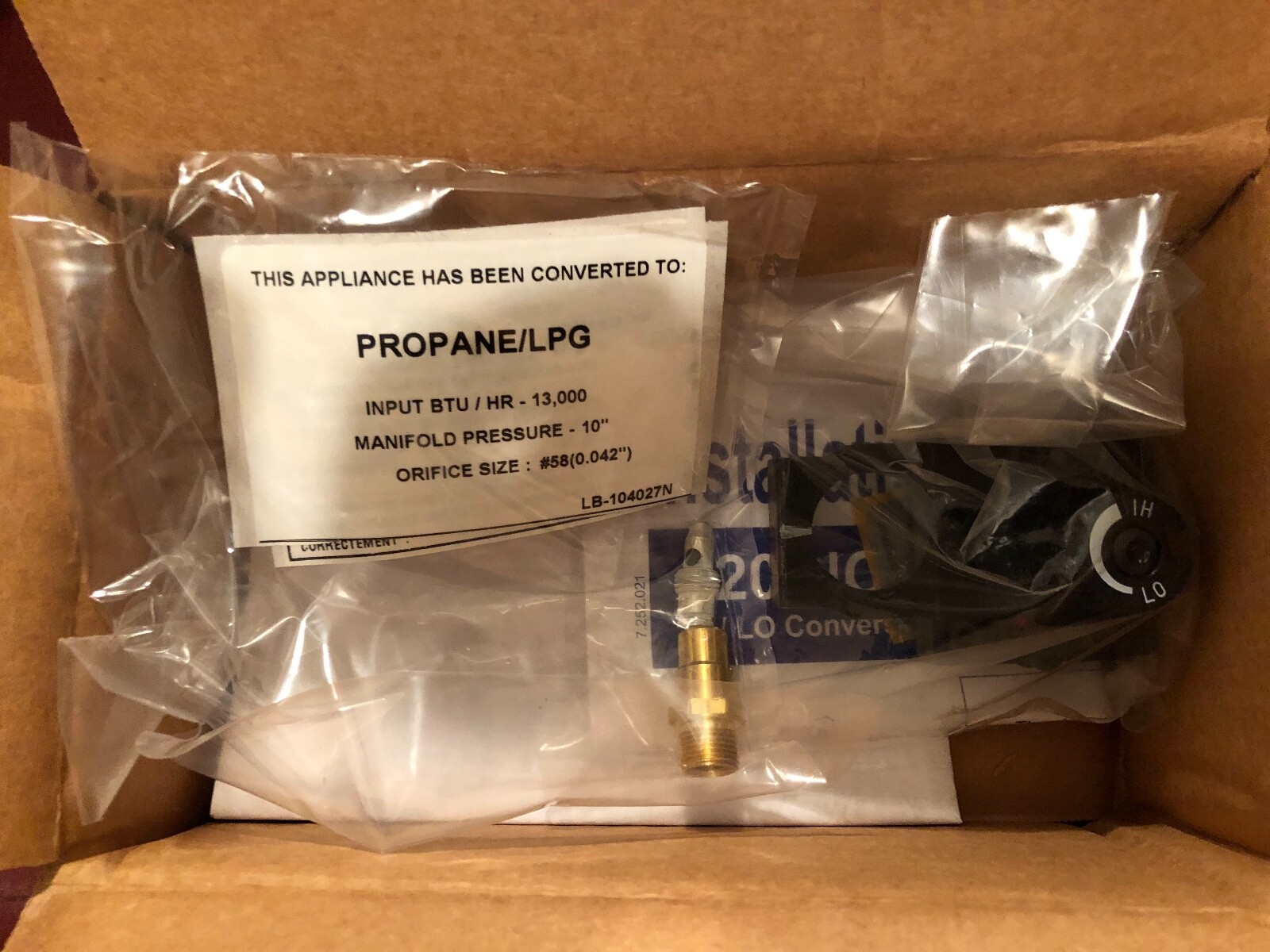 Lennox Superior H5778 ACKMVNGLP Propane Conversion Kit eBay