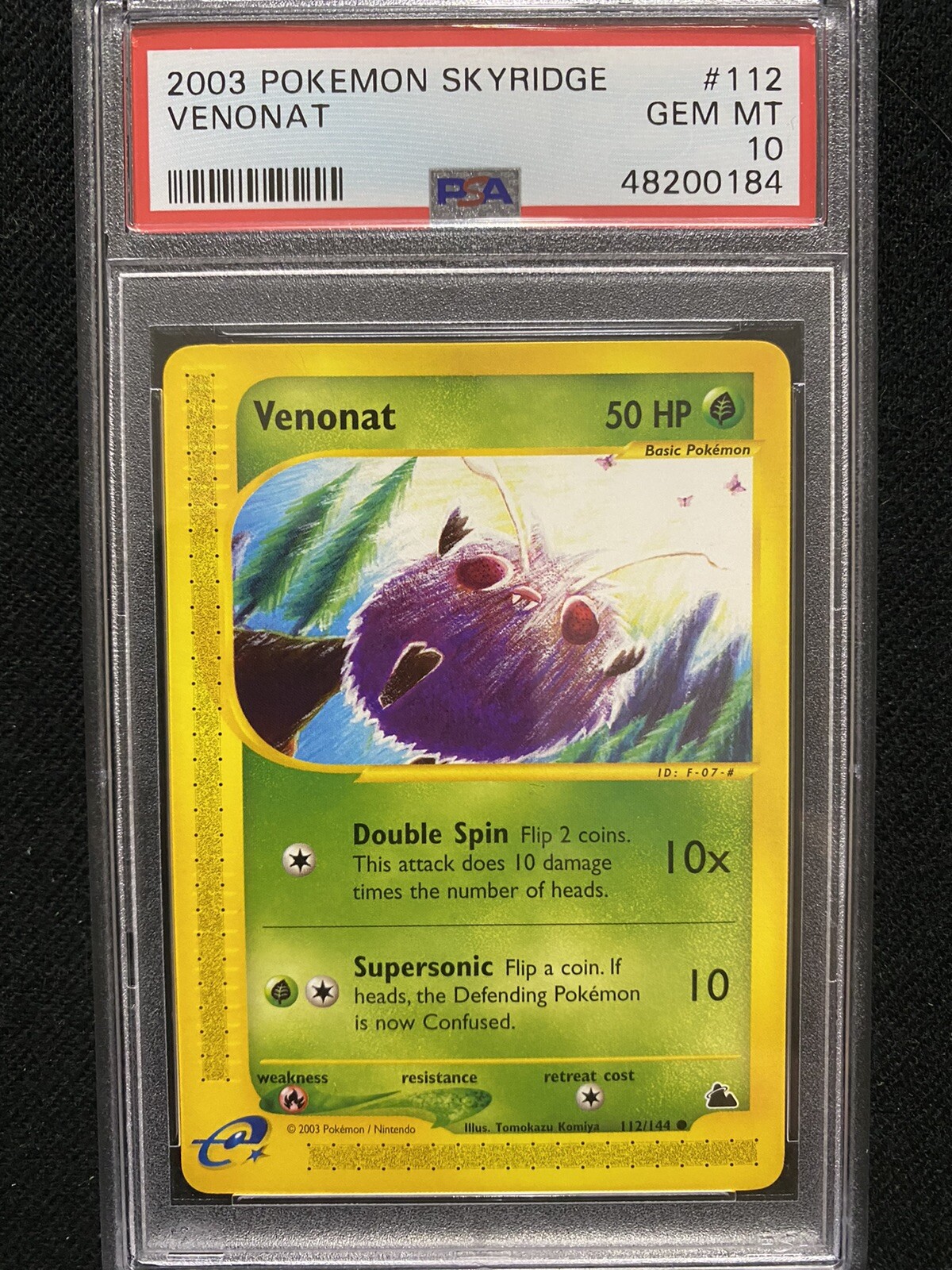 2003 Pokemon Skyridge Venonat 112/144 PSA 10 Gem Mint