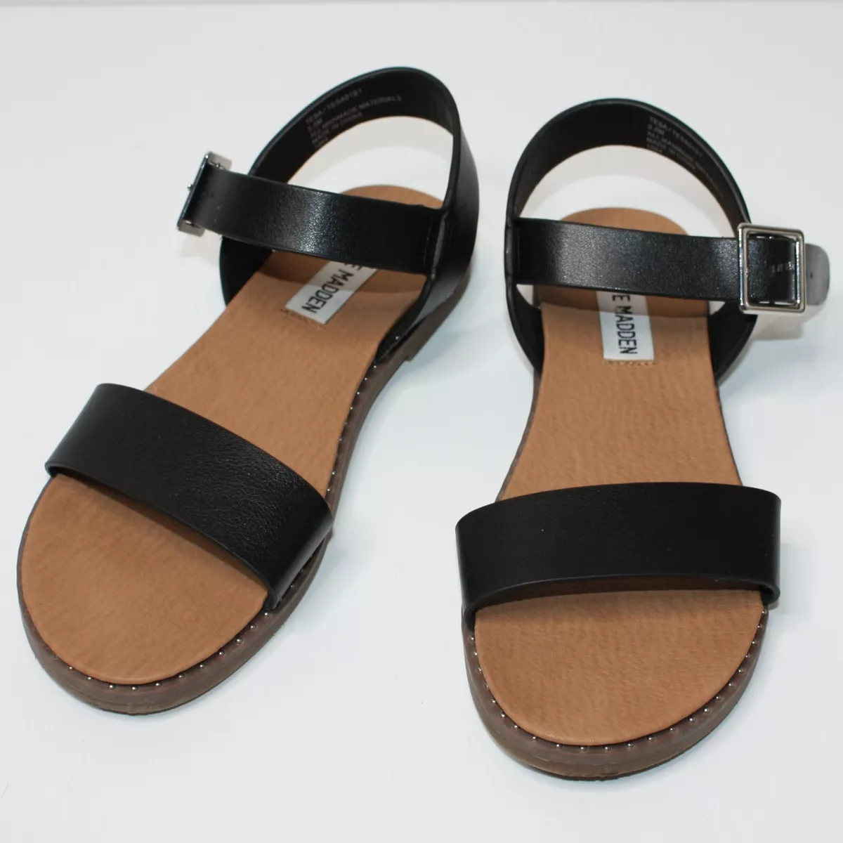 Steve Madden Women s Tesa Slingback Black Sandals size US 5.5 eBay