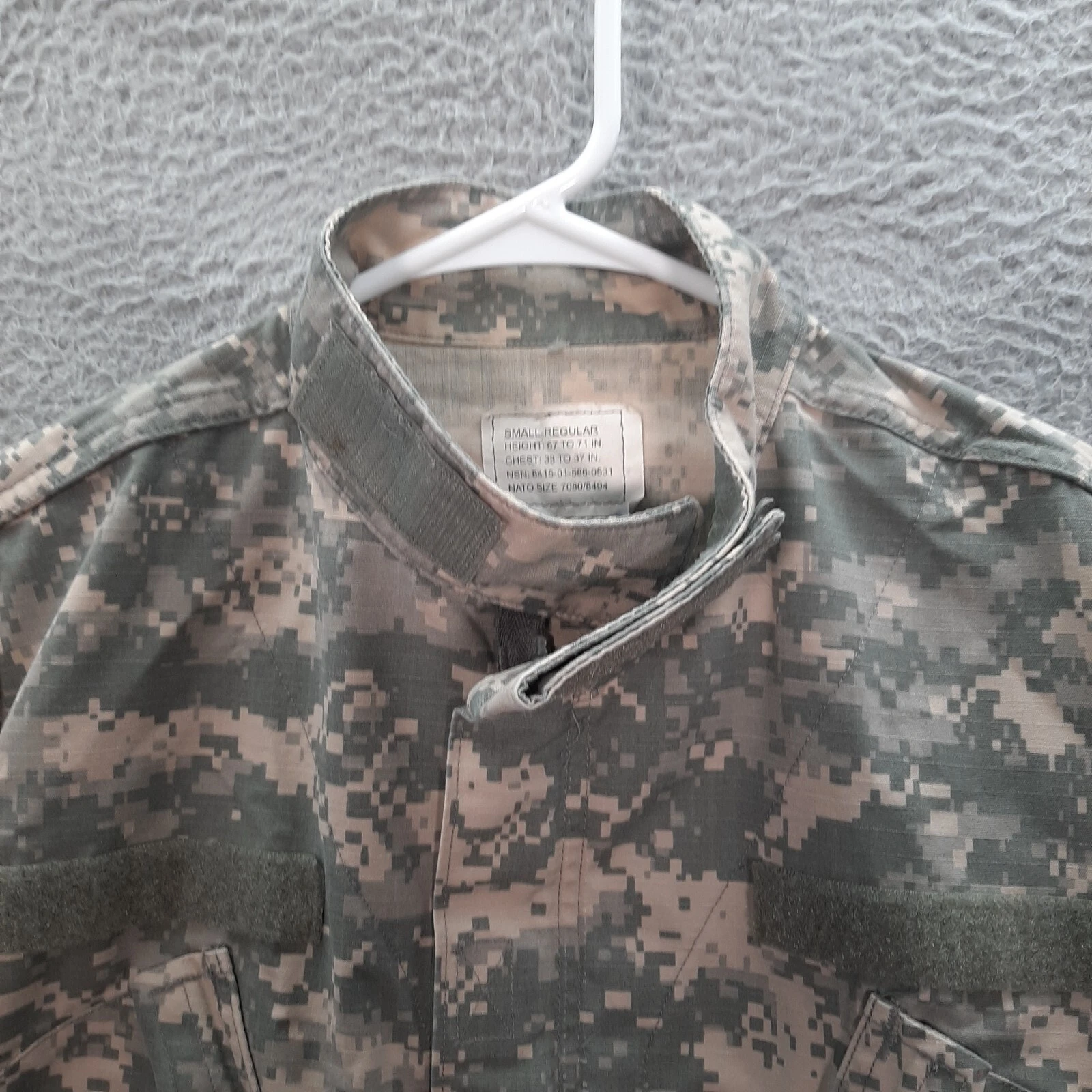 Military Jacket Adult Small Regular Digital Camouflage Army Combat Coat Ripstop - product detail image 8