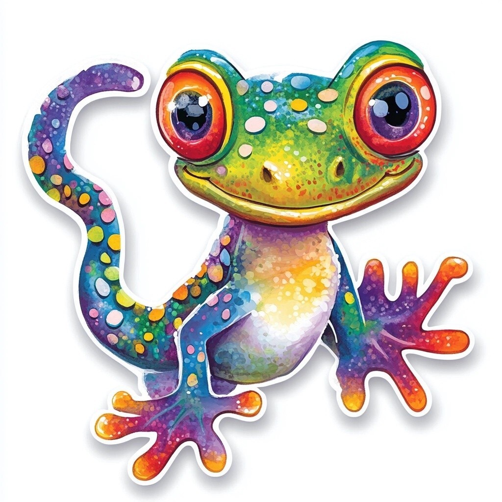 Wandtattoo Aufkleber Gecko Motiv Wandaufkleber 18X18 cm Groß