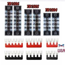 600V 15A Dual Row 4-6Positions Screw Terminal Block Terminal Barrier Strip US