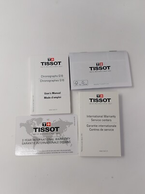 Original TISSOT CHRONOGRAPHS G10 User Manual, Warranty Booklets Swiss Watches