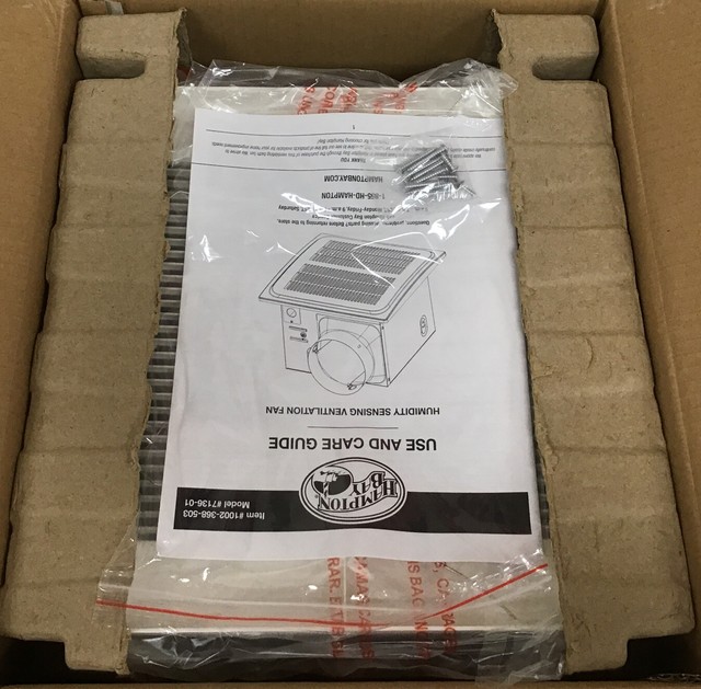 Hampton Bay 140 CFM Ceiling Humidity 