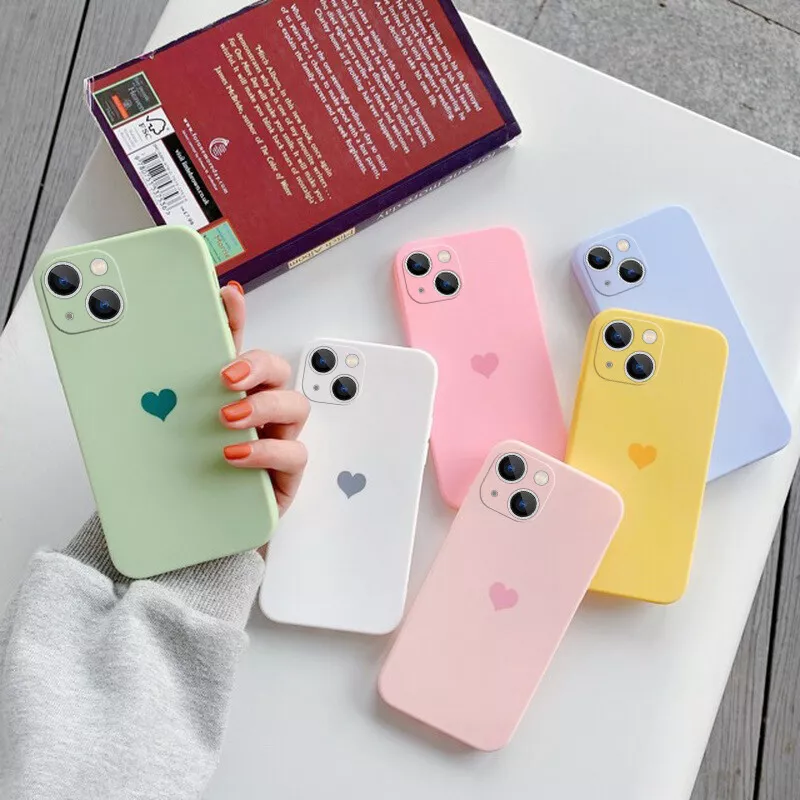 Cover silicone Wallet Strap Heart for iPhone 15 Plus / 14 Plus