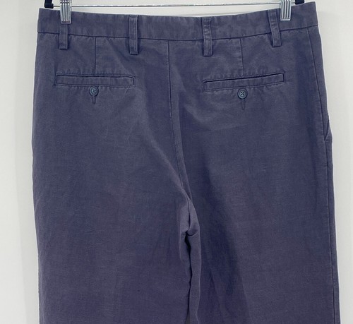 Breakwater Men's Pants Beach Sz 36x32 Blue Gray Linen Cotton Chinos