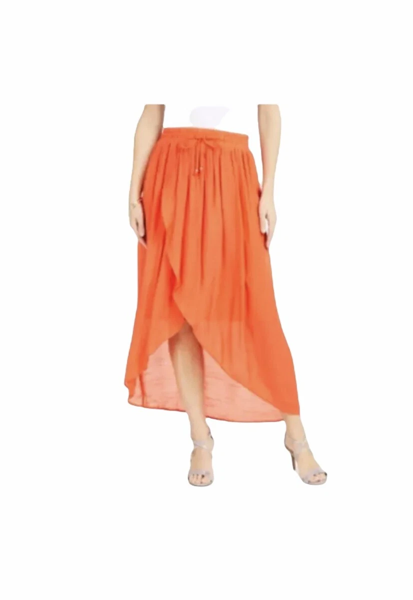 Coral wrap skirt cheap