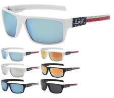 Locs USA Flag Print Mirrored Rectangle Sunglasses LOC91106-USA  NEW FREE Ship