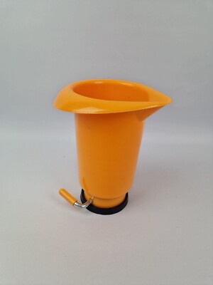 Vitri Rührschüssel Sahnebecher Sahneschüssel 1 L gelb orange W.-Germany 70er Rar