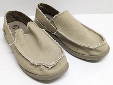 Crocs Shoes Mens Size 8 Loafer Avast Slip On Khaki Canvas 11716 Casual Style