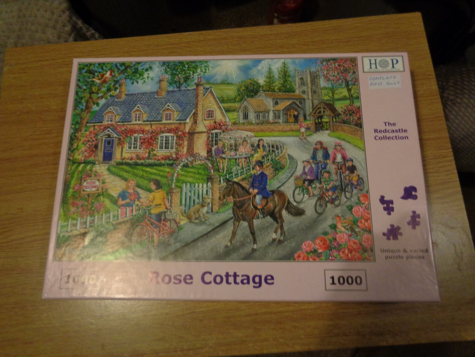 House Of Puzzles Rose Cottage 1000 Piece Jigsaw Puzzle Complete  free p+p