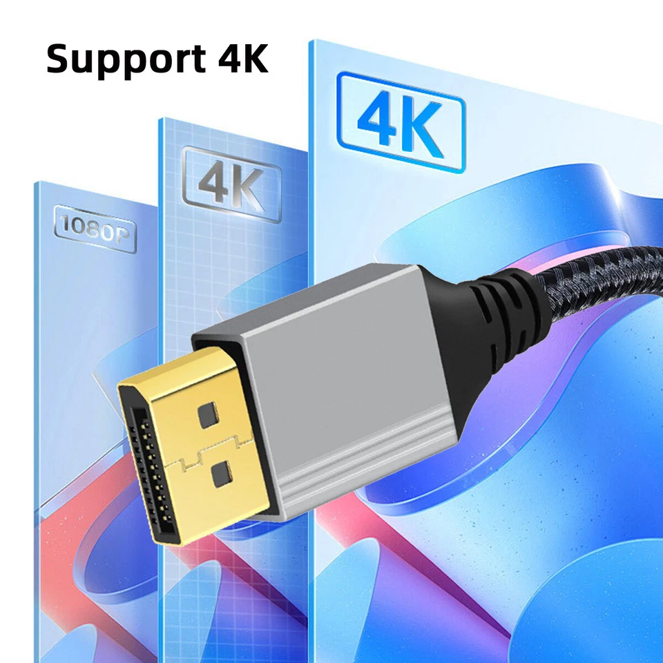 CHENYANG DisplayPort 4K 60hz DP to DP Cable Cable UHD for Graphics Card Desktop - Image 2 of 4