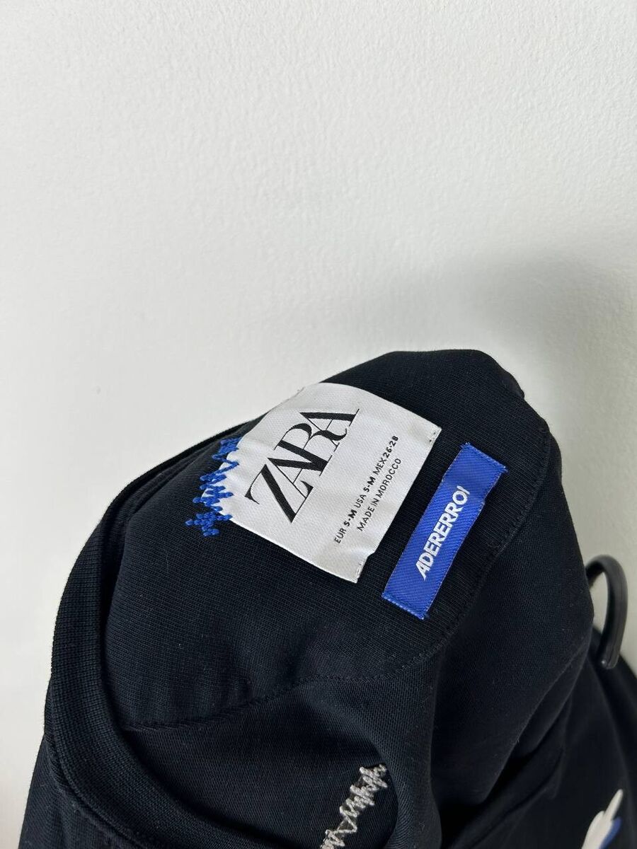 Ader Error x Zara black logo long sleeve t-shirt | eBay