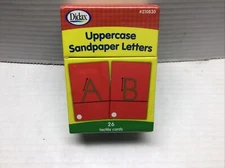 NEW Sandpaper Letters Uppercase Didax Tactile Alphabet Cards for Early Learning