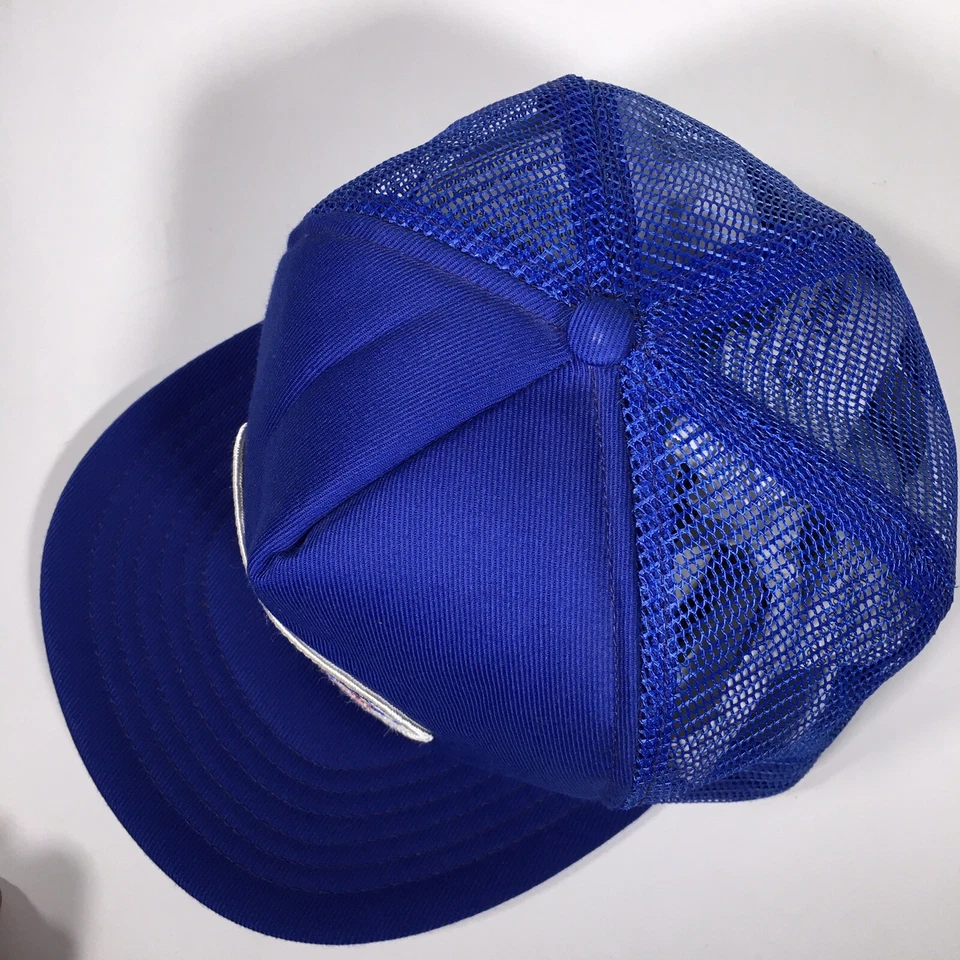 NoS New Vtg 80’s SOUTHWESTERN BELL Blue Mesh TRUCKER Hat Snapback Baseball Cap - Image 4 of 4