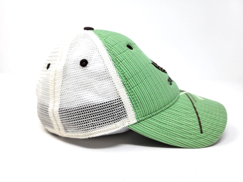 Vintage Adidas Originals Green Stripe Cotton Mesh Adjustable Baseball Cap - Picture 2 of 7