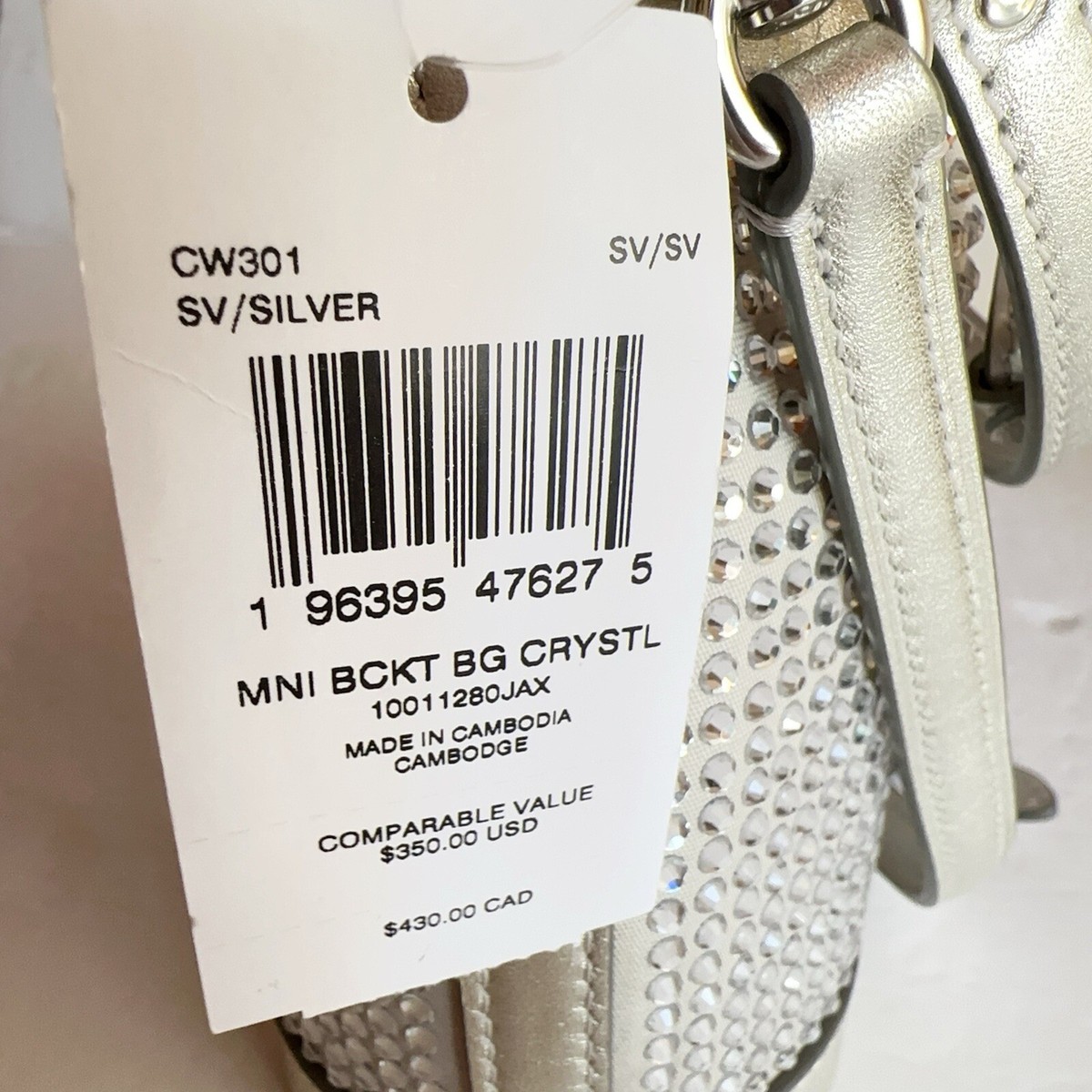 NWT coach Mini Bucket Bag With Crystal CW301 | eBay