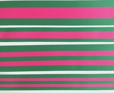 Bright Pink Green Stripe Grosgrain ribbon BTY 7/8" 1.5" wide narrow preppy
