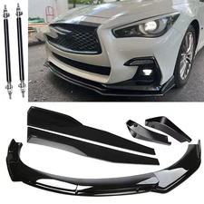 Front Bumper Lip Splitter Spoiler Body Kit Side Skirt For Infiniti Q50 Q60