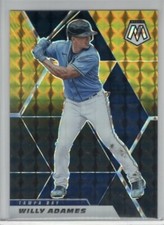 2021 PANINI MOSAIC WILLY ADAMES Tampa Bay Rays MLB #3/8 BLACK GOLD PRIZM