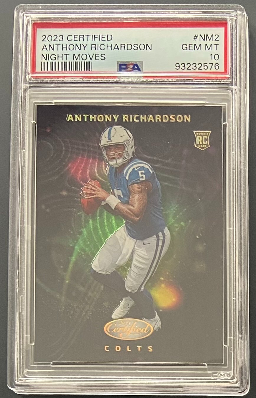 2023 Panini Certified Anthony Richardson Night Moves Case Hit #NM-2 PSA10 GEM MT