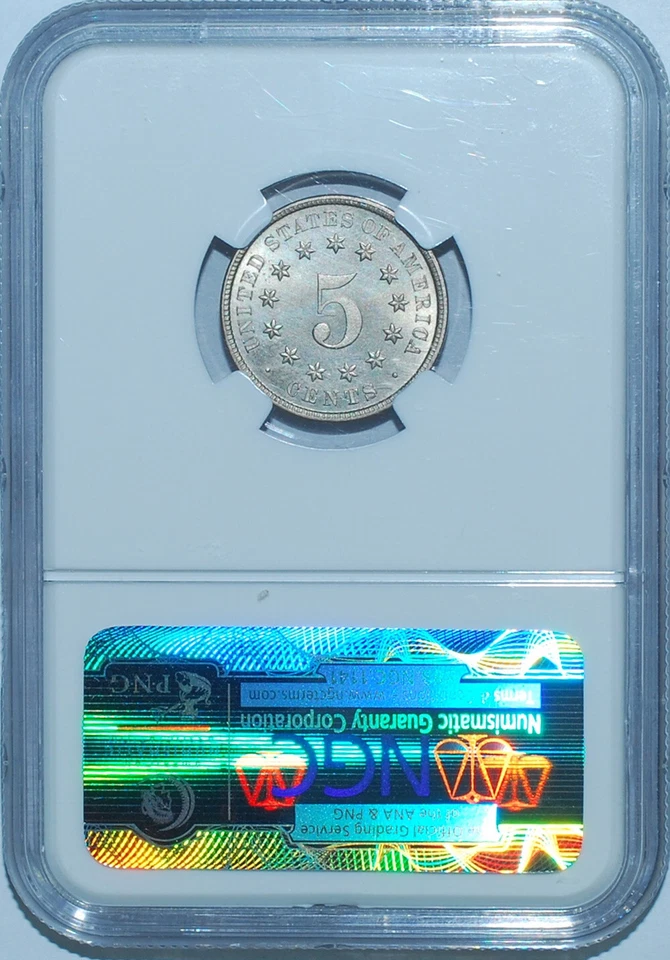 1882 NGC PR66 Proof Strike Shield Nickel - Image 2 of 2