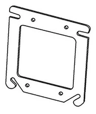 Appleton O-Z/G 8470F, Electrical Square Outlet Box Mud Ring, 4 In Sq, 1 PC