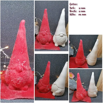 HANDARBEIT Handmade Latex Mould Casting Mold Concrete Mould Concrete Gnome Dwarf (093)