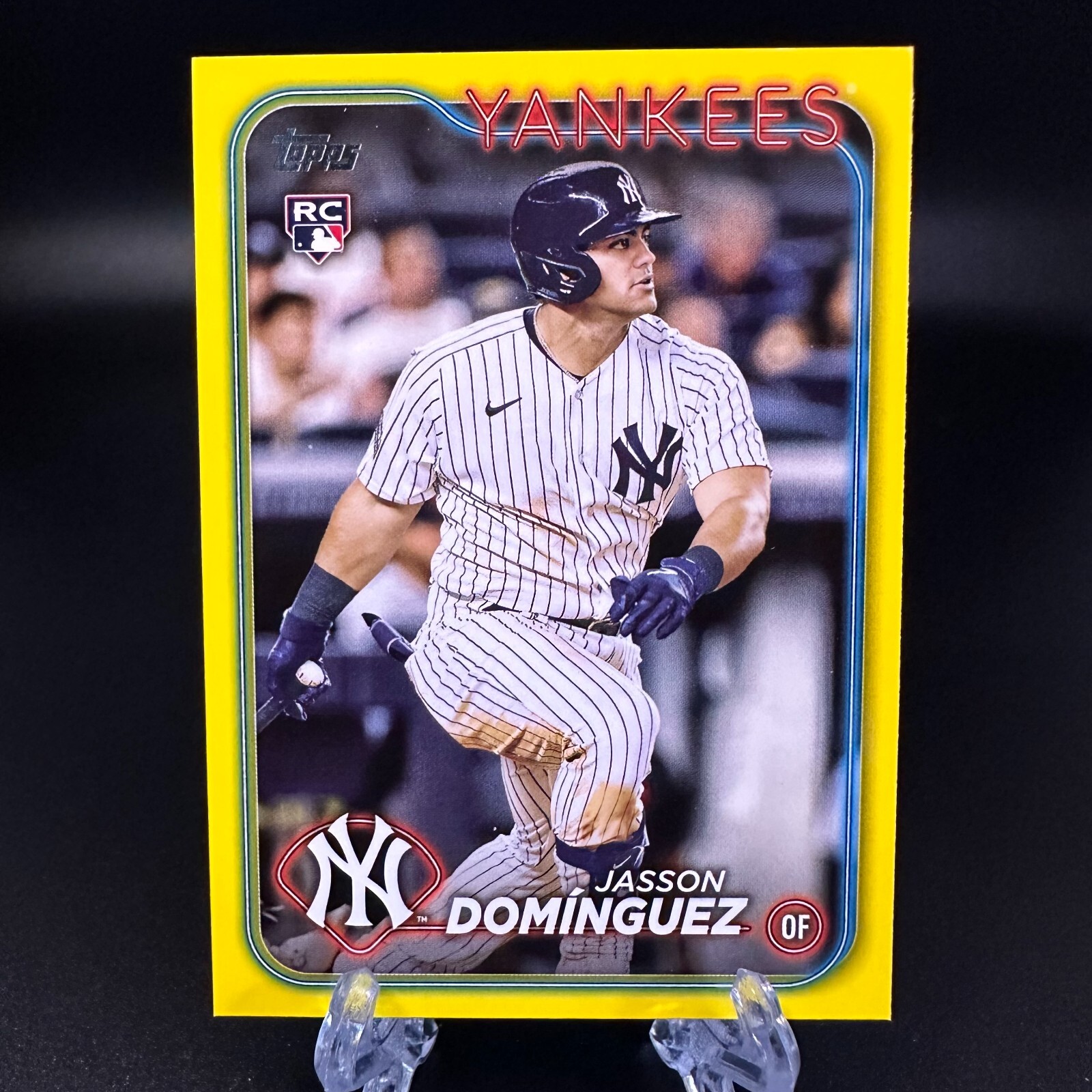 2024 Topps Series 1 Jasson Dominguez Rookie Yellow Parallel #60 New York Yankees