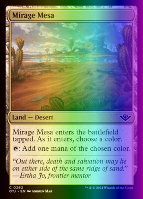 MTG Mirage Mesa (262/441) Outlaws of Thunder Junction LP FOIL