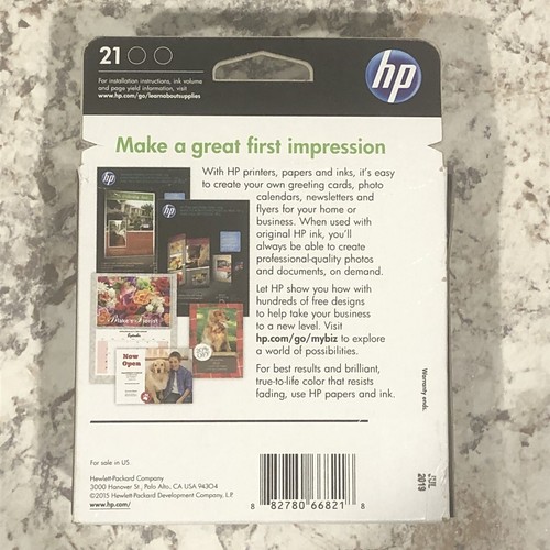 HP 21 TWIN-PACK 2 cartucce inchiostro originali - nero nuove con scatola scadenza 07/2019 - Foto 2 di 7
