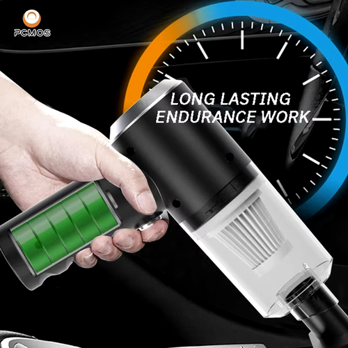 PCMOS 1PC Wireless Vacuum Cleaner Dual Use for Home and Car 120W High Power Powe - Picture 5 of 6