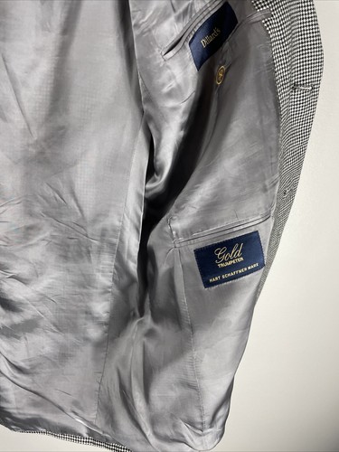 Hart Schaffner Marx Ing Loro Piana Blazer Mens 42 L Houndstooth Spun Cashmere - 第 9/18 張圖片