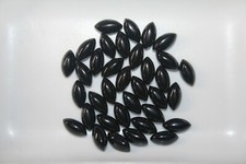 Black Onyx 8x4mm, 10x5mm, 12x6mm, 14x7mm Marquise Cabochon Loose Gemstone s 