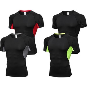 Mens-Compression-Shirts-Workout-Sports-Short-Sleeve-Running-Tee-Cool-dry-Slim
