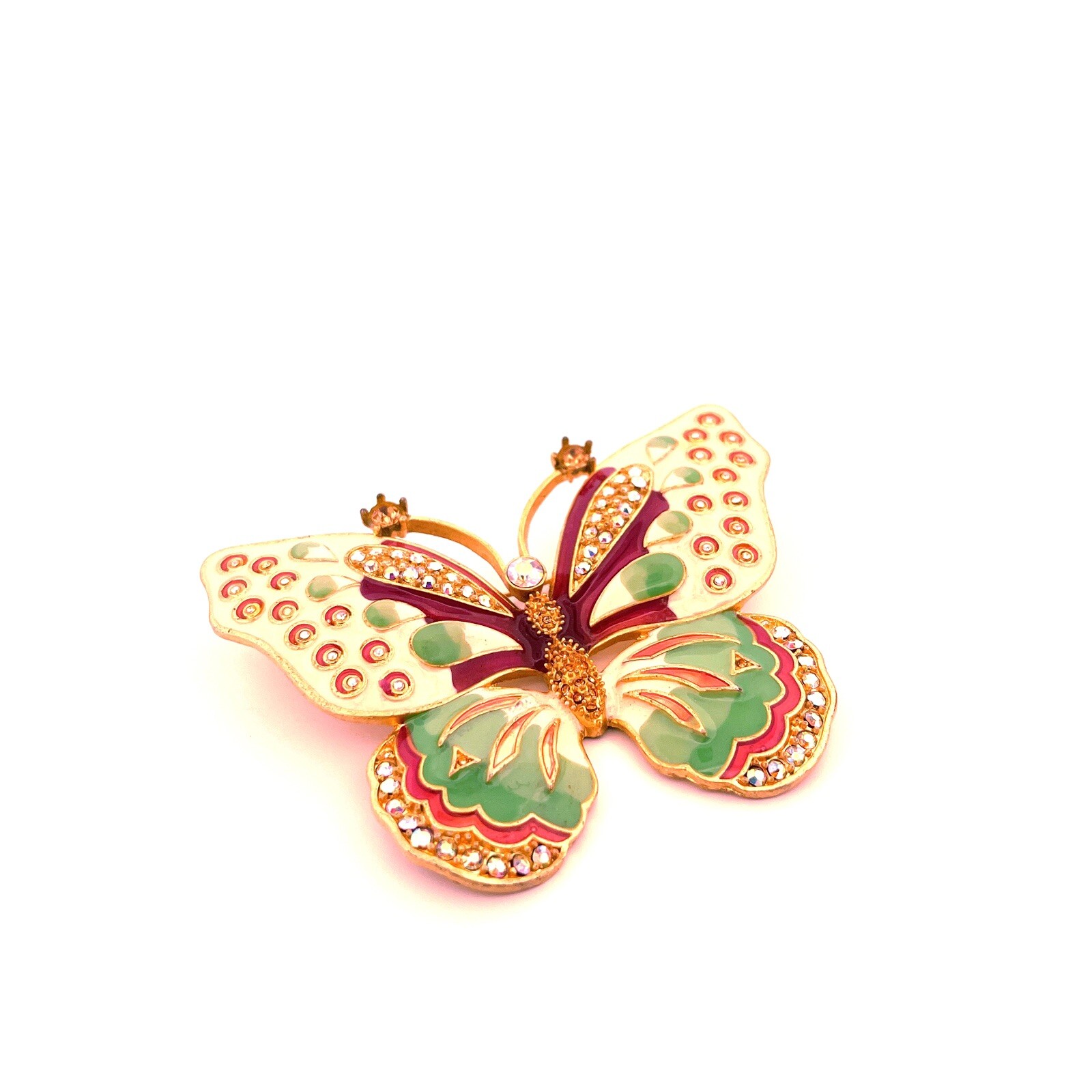 VINTAGE KENNETH JAY LANE KJL LARGE RHINESTONE ENA… - image 2