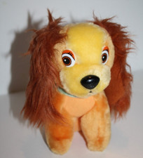 Walt Disney Lady and The Tramp LADY Dog 7" Sits Plush Stuffed Soft Toy Vtg 1980s