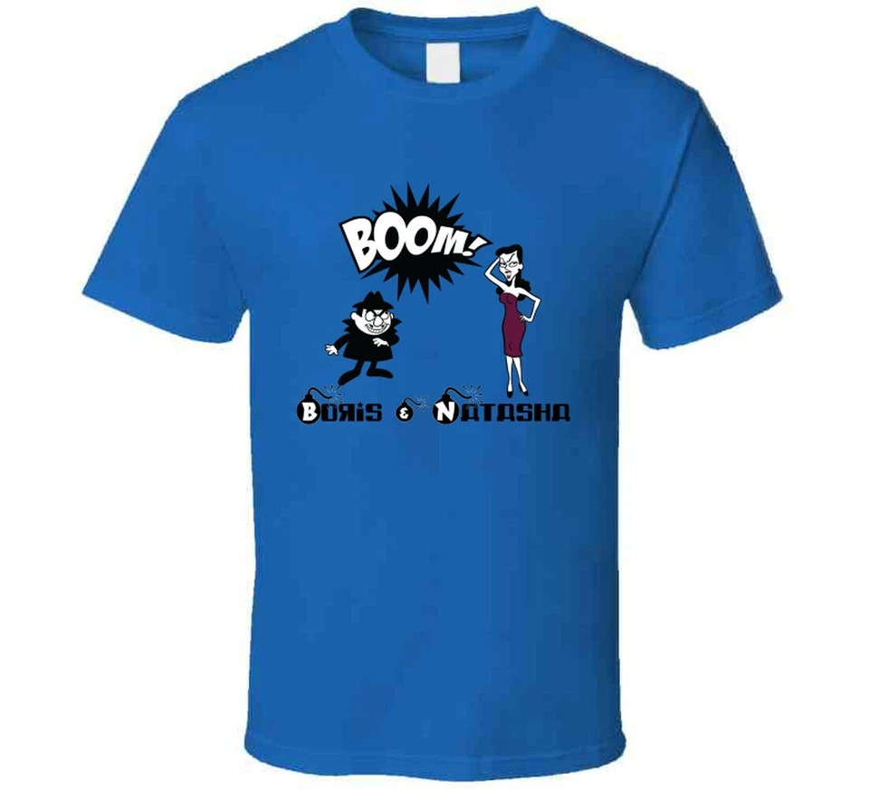 Camiseta Boris & Natasha Mafia Gangster Villains Dúo Retro Dibujos Animados Foto 4 de 4